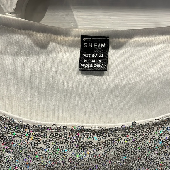 sparkle glitter sequin flashy bling t-shirt top shortsleeve - Picture 2 of 3